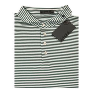G/FORE Feeder Stripe Modern Spread Collar Tech Pique Men’s Golf Polo Stretch XXL